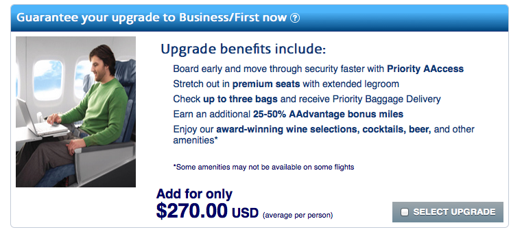 Domestic Upgrades To First Class