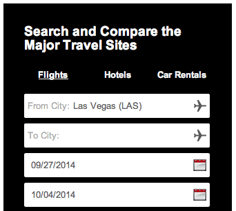 a screenshot of a travel site