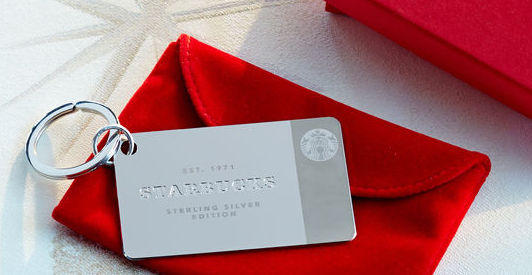 Sterling Silver Starbucks Card