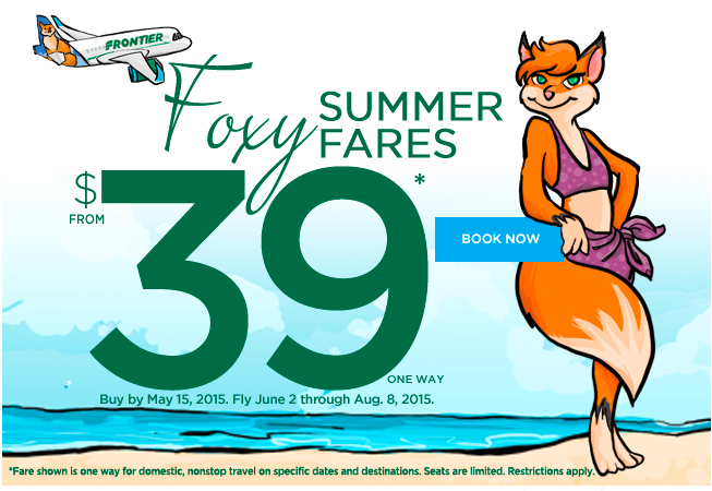 Frontier Fare Sale: Lots Of $39 and $59 Summer Flights