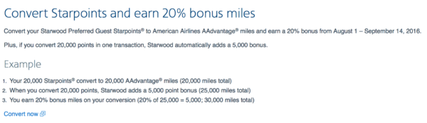 American Airlines Transfers From Starwood Preferred Guest