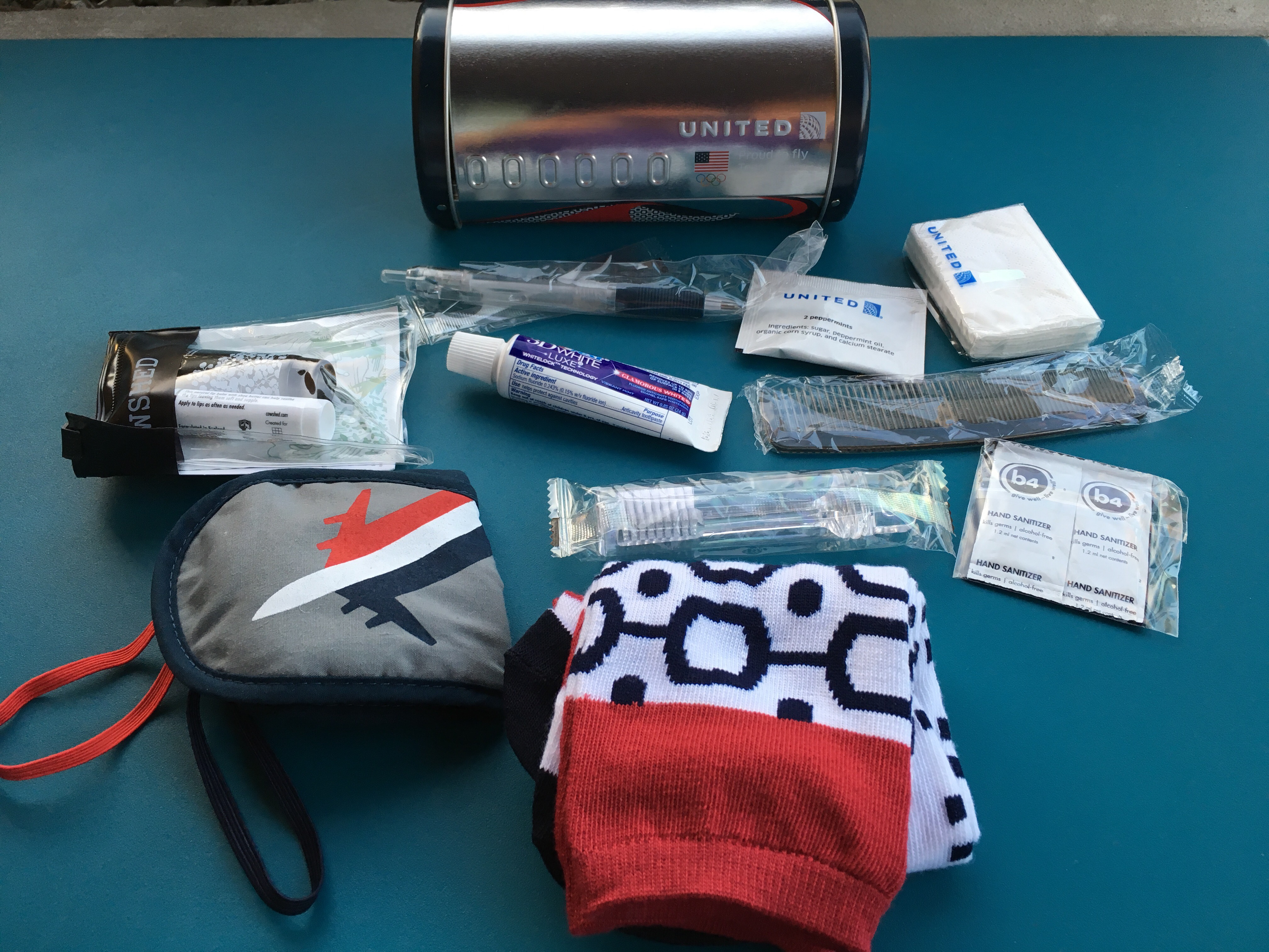 United Airlines USA Olympics Business Class Amenity Kit