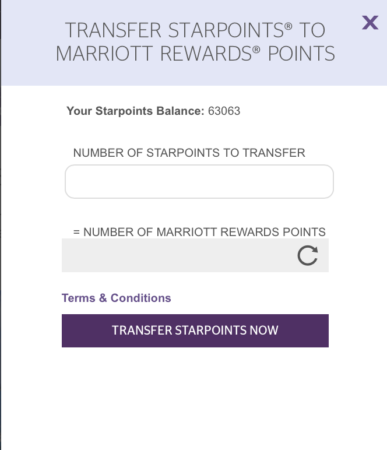 Transfer Points From Starwood Preferred Guest