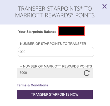 Transfer Points From Starwood Preferred Guest