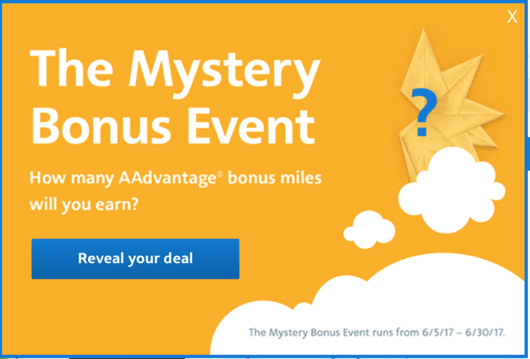 Mystery Mileage Bonus Offers On AAdvantage Shopping Portal