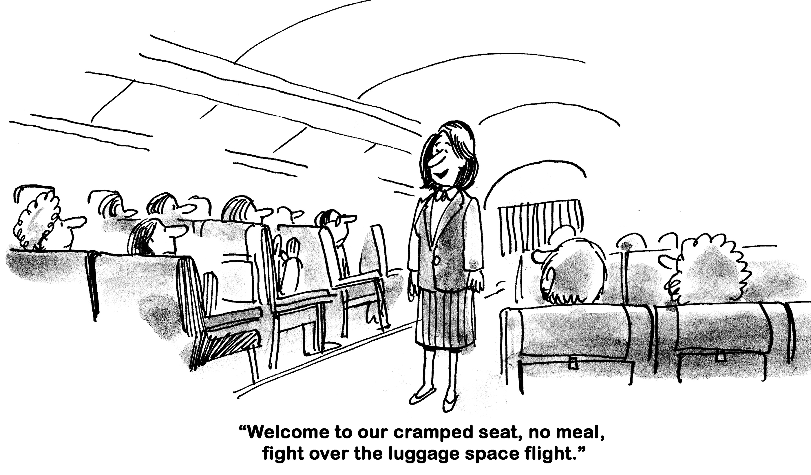 cartoon a cartoon of a woman in a plane