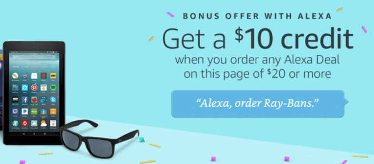 $10 Discount On A $20 Purchase Through Amazon Alexa