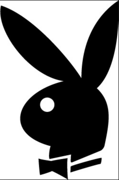 a black silhouette of a rabbit