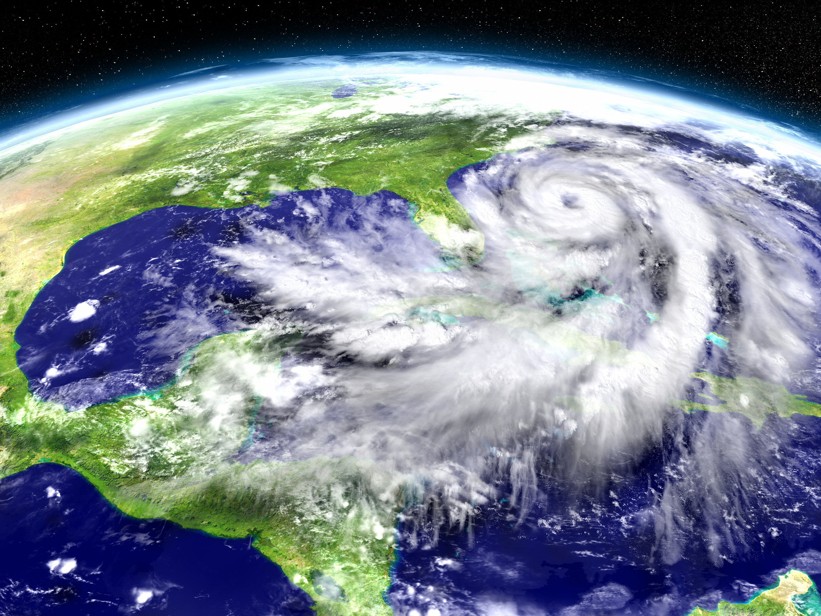 a satellite view of a hurricane