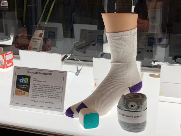 a sock on a display