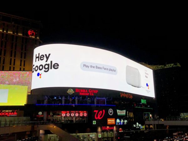 a large billboard with a large screen