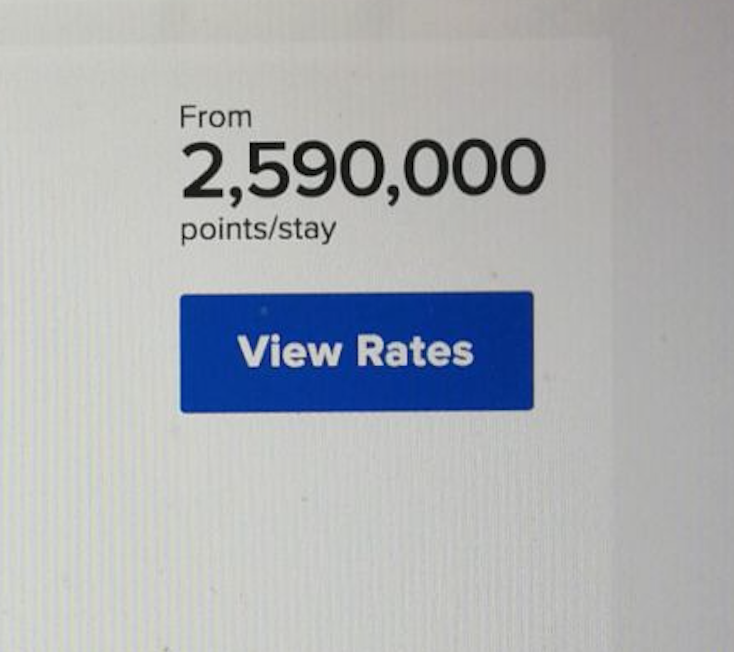 2.5 MILLION Points To Book A Marriott Hotel Award For One Night???