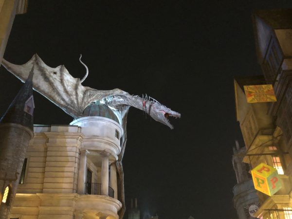 a dragon on a building