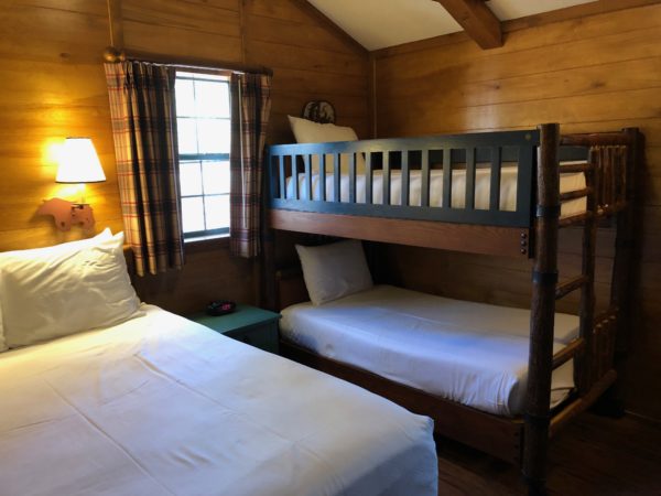 a bunk beds in a cabin