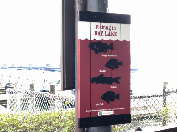 a sign with fish on it