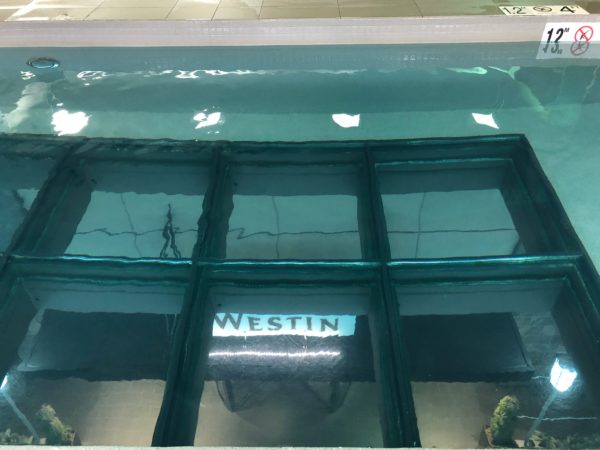 a pool with a glass bottom