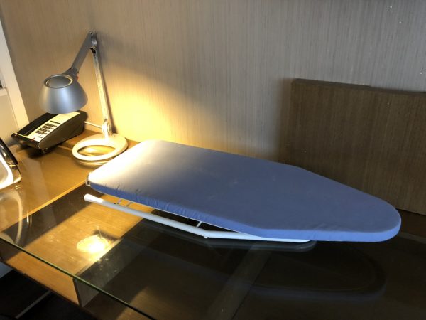 a ironing board on a table