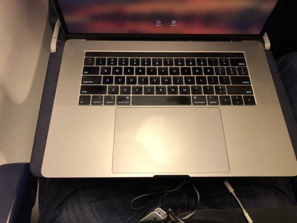a laptop on a person's lap