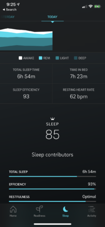 a screenshot of a sleep schedule