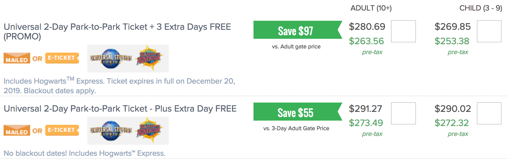 Universal Orlando Tickets, Packages, & Prices