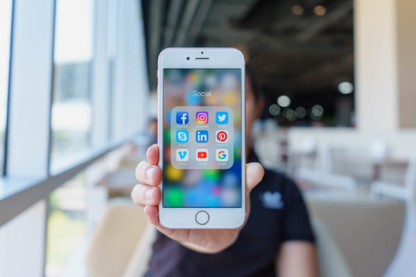 a person holding a cellphone