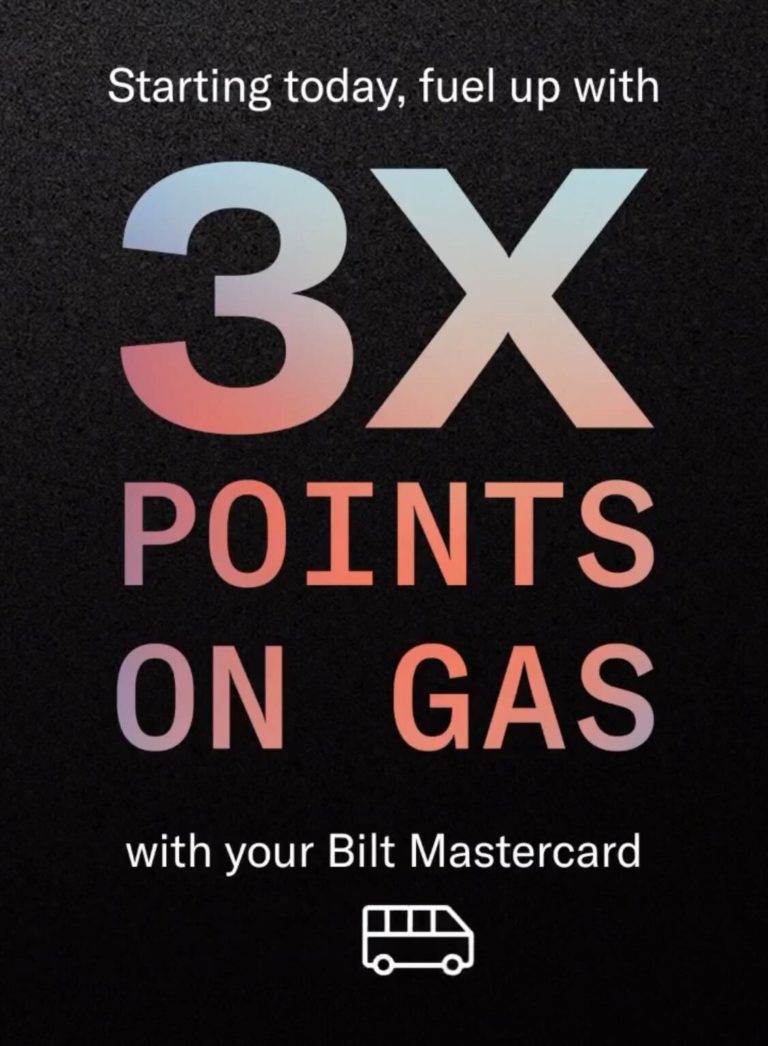 Triple Points On Gas And EV Charging Through October 31st On Bilt Rewards Mastercard