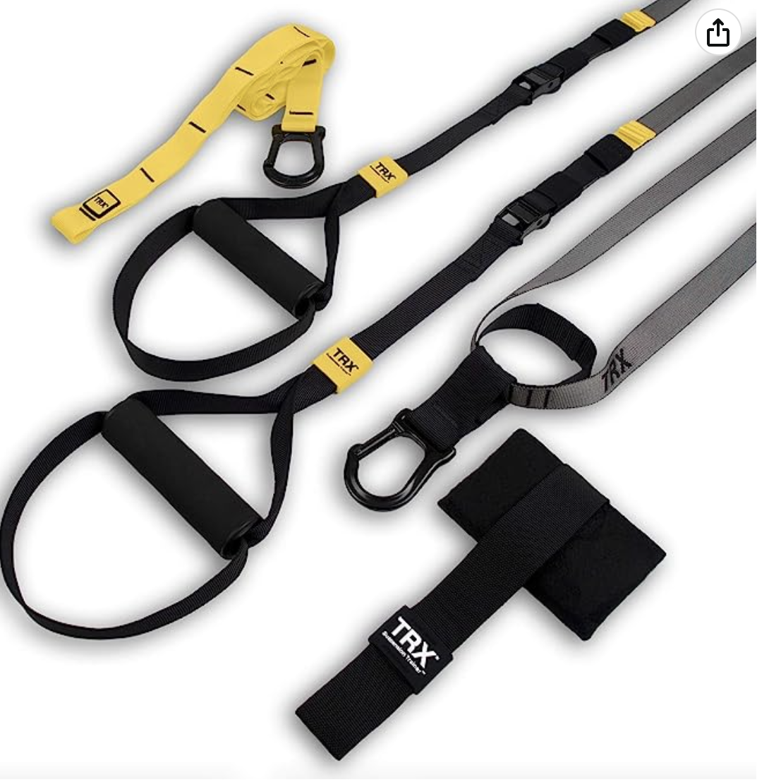 a group of black and yellow straps